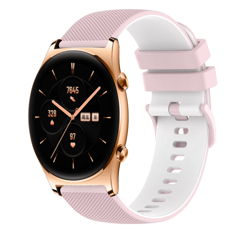 For Honor Watch GS 3 22mm Checkered Two-Color Silicone Watch Band