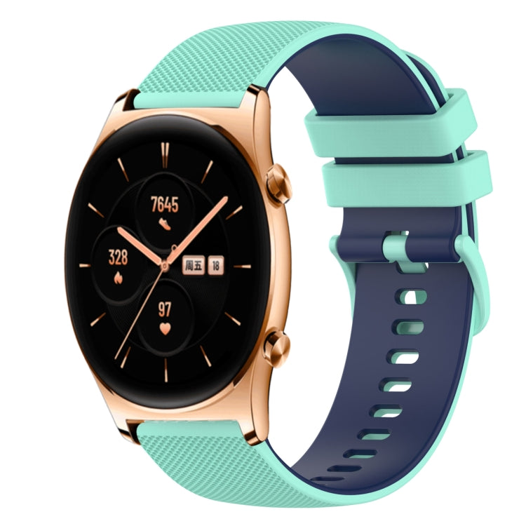 For Honor Watch GS 3 22mm Checkered Two-Color Silicone Watch Band