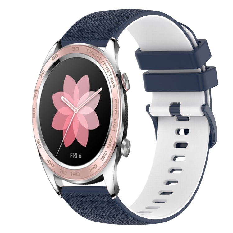 For Honor Watch Dream 22mm Checkered Two-Color Silicone Watch Band