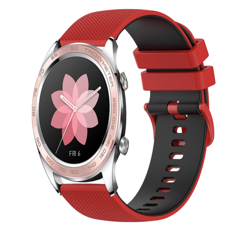 For Honor Watch Dream 22mm Checkered Two-Color Silicone Watch Band