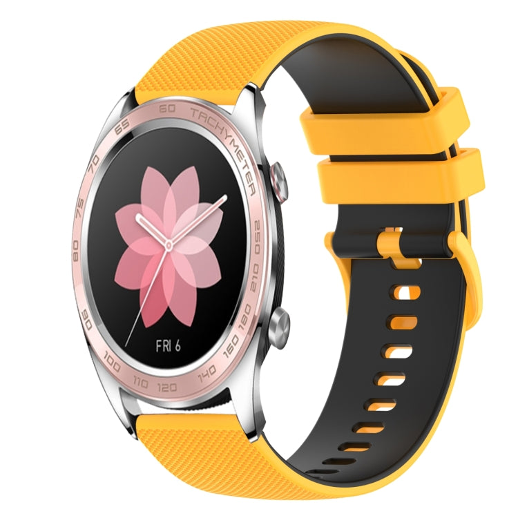 For Honor Watch Dream 22mm Checkered Two-Color Silicone Watch Band