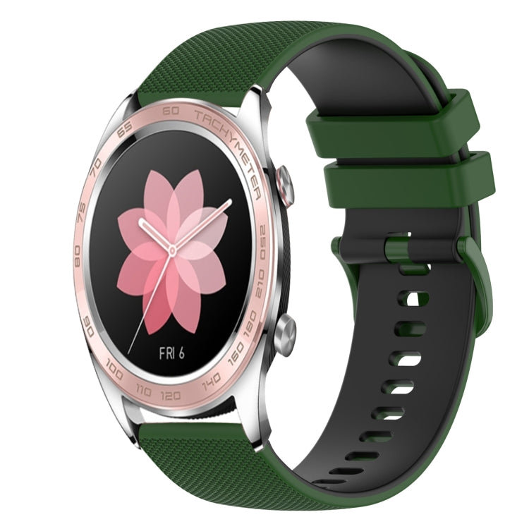 For Honor Watch Dream 22mm Checkered Two-Color Silicone Watch Band