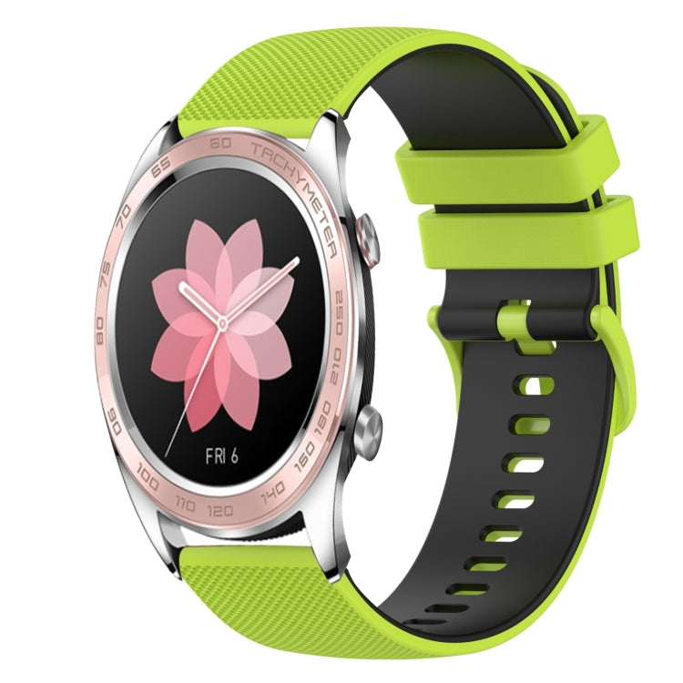 For Honor Watch Dream 22mm Checkered Two-Color Silicone Watch Band