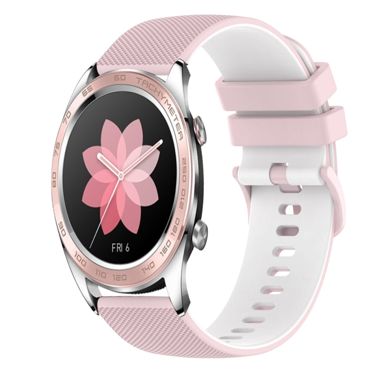 For Honor Watch Dream 22mm Checkered Two-Color Silicone Watch Band