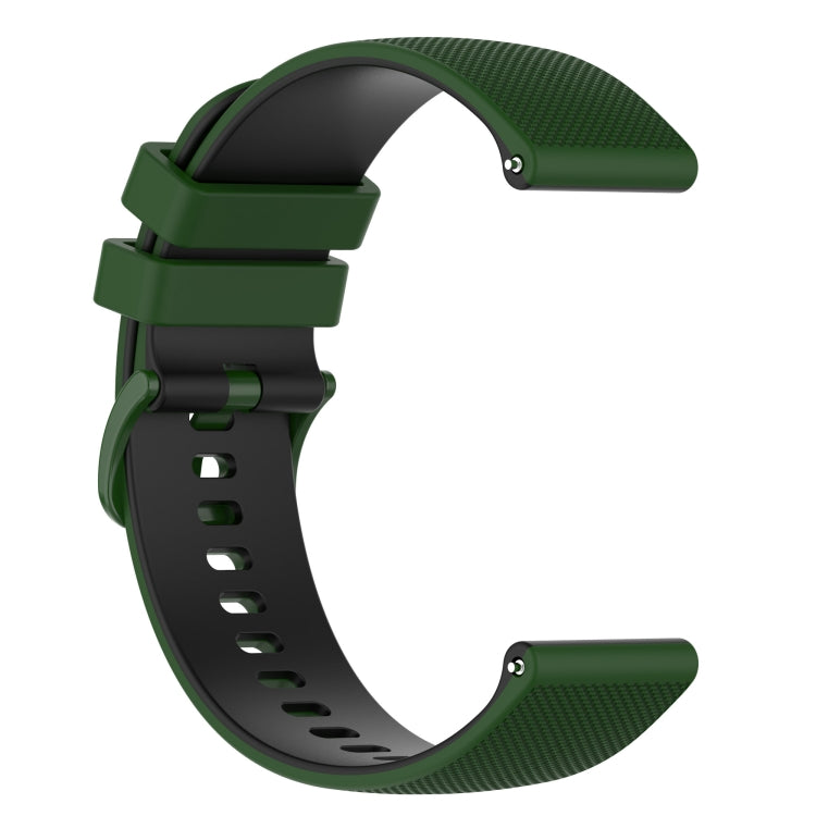 For Xiaomi Watch S1 22mm Checkered Two-Color Silicone Watch Band