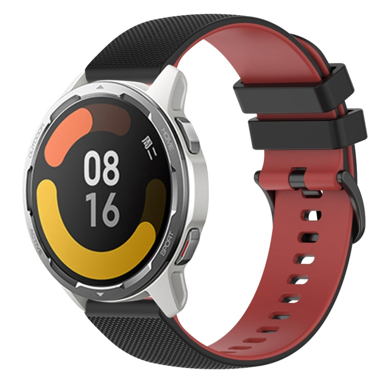 For Xiaomi Watch Color 2 22mm Checkered Two-Color Silicone Watch Band