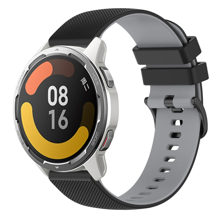 For Xiaomi Watch Color 2 22mm Checkered Two-Color Silicone Watch Band