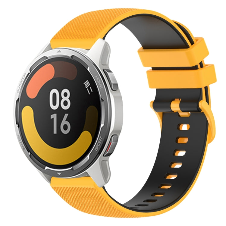 For Xiaomi Watch Color 2 22mm Checkered Two-Color Silicone Watch Band