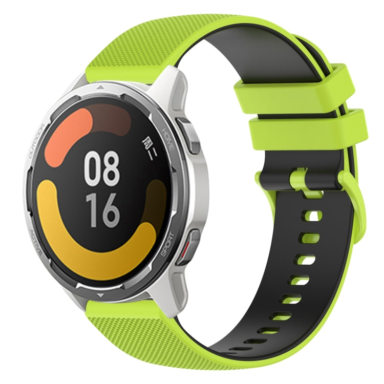 For Xiaomi Watch Color 2 22mm Checkered Two-Color Silicone Watch Band