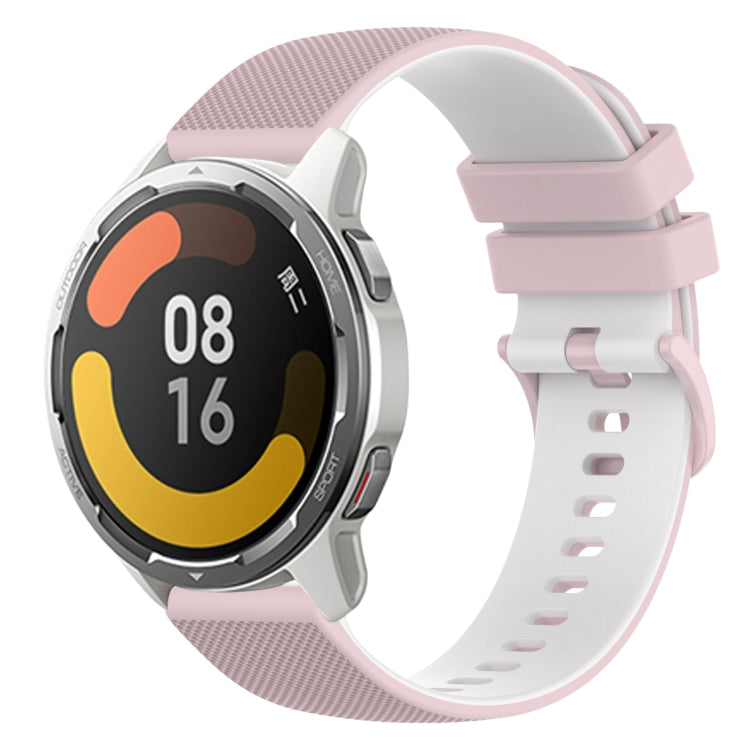For Xiaomi Watch Color 2 22mm Checkered Two-Color Silicone Watch Band