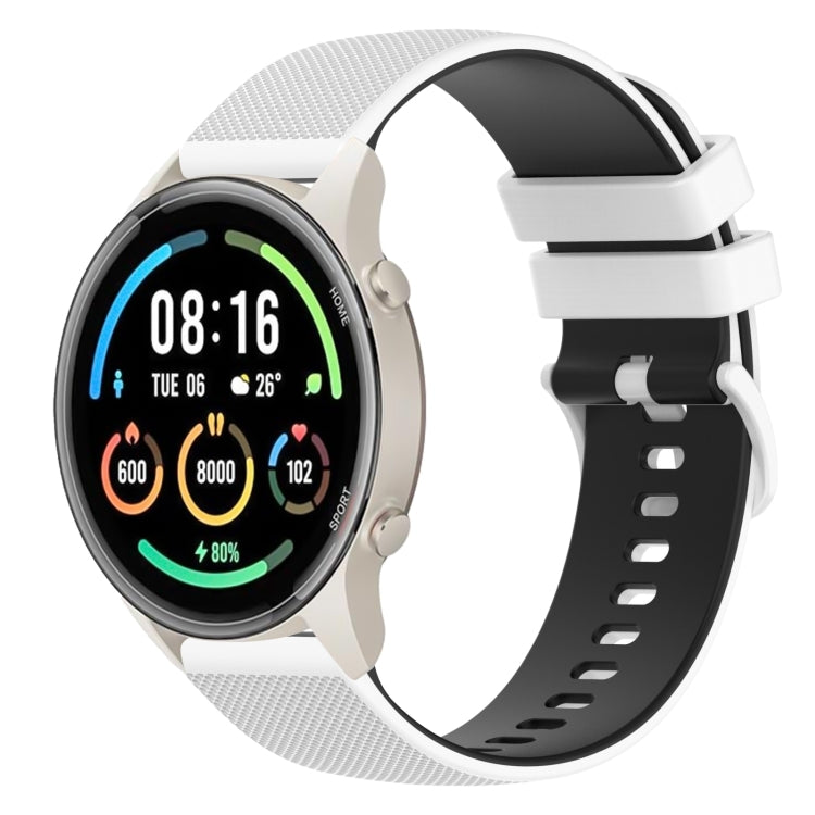 For Xiaomi Watch Sport 22mm Checkered Two-Color Silicone Watch Band