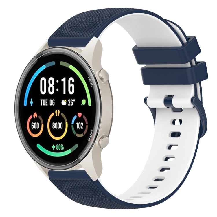 For Xiaomi Watch Sport 22mm Checkered Two-Color Silicone Watch Band