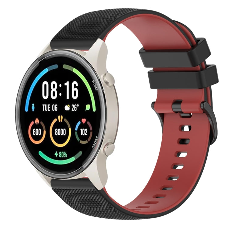 For Xiaomi Watch Sport 22mm Checkered Two-Color Silicone Watch Band