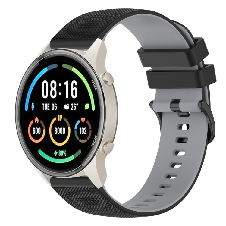For Xiaomi Watch Sport 22mm Checkered Two-Color Silicone Watch Band