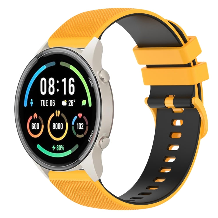 For Xiaomi Watch Sport 22mm Checkered Two-Color Silicone Watch Band