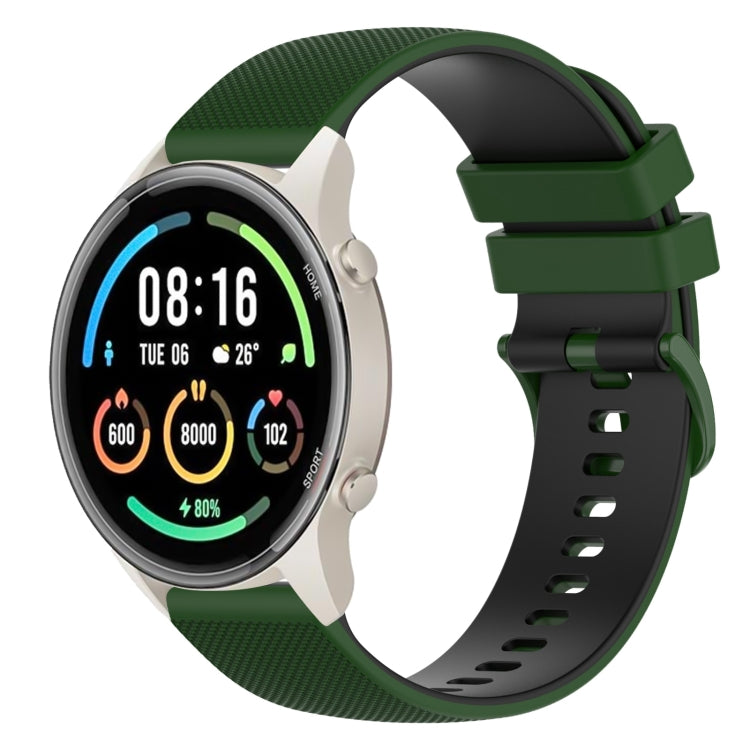 For Xiaomi Watch Sport 22mm Checkered Two-Color Silicone Watch Band