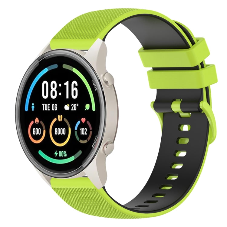 For Xiaomi Watch Sport 22mm Checkered Two-Color Silicone Watch Band