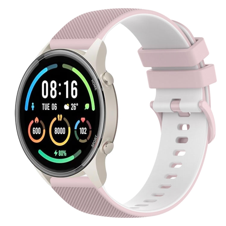 For Xiaomi Watch Sport 22mm Checkered Two-Color Silicone Watch Band