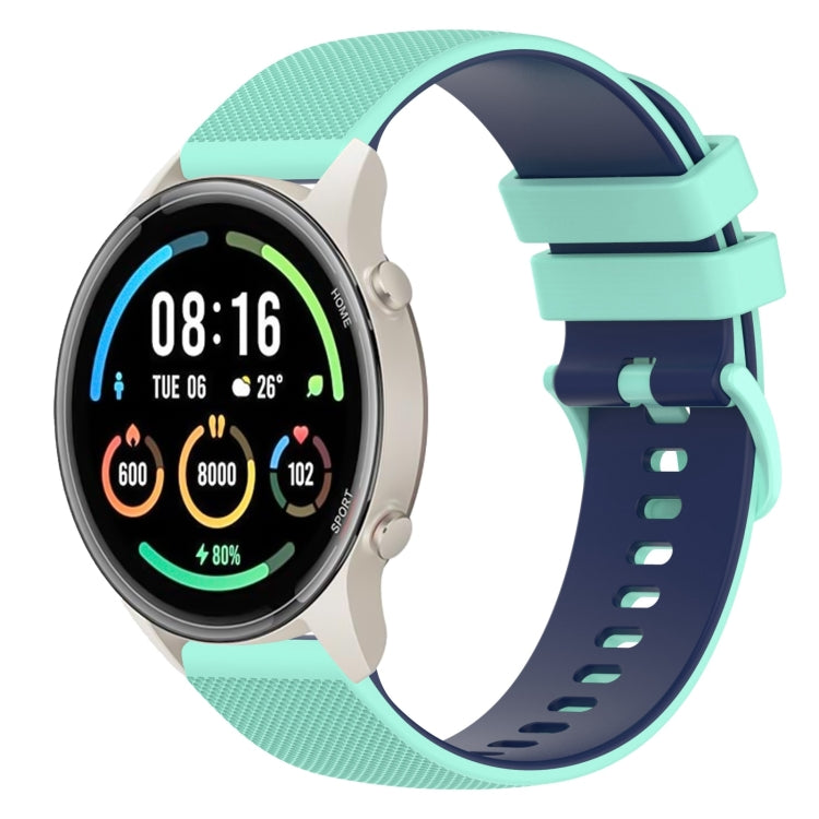 For Xiaomi Watch Sport 22mm Checkered Two-Color Silicone Watch Band
