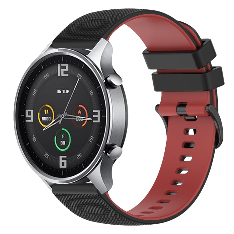 For Xiaomi Watch Color 22mm Checkered Two-Color Silicone Watch Band