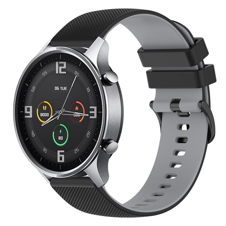 For Xiaomi Watch Color 22mm Checkered Two-Color Silicone Watch Band