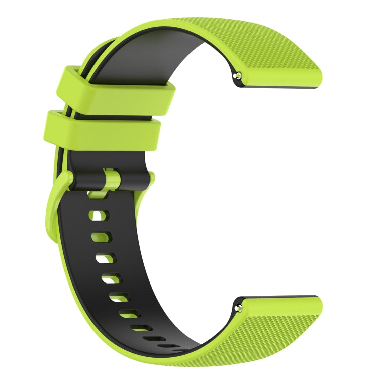 For Xiaomi Watch Color 22mm Checkered Two-Color Silicone Watch Band