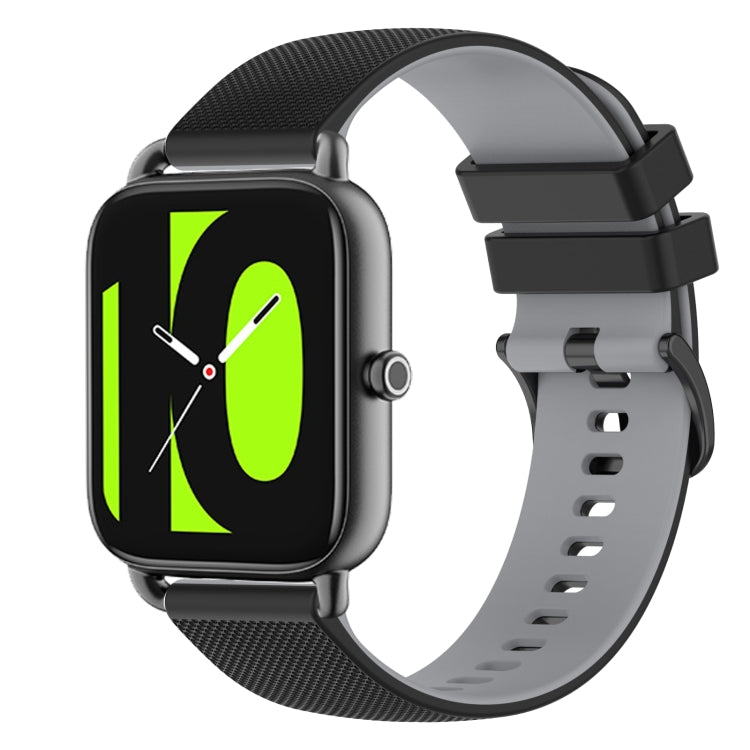 For Xiaomi Haylou RS4 LS12 22mm Checkered Two-Color Silicone Watch Band