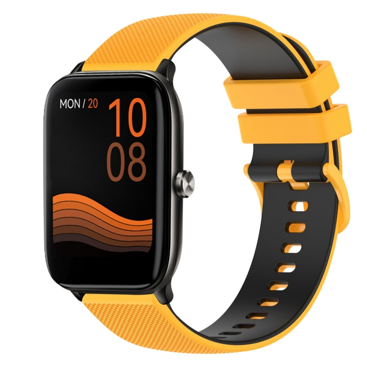 For Xiaomi Haylou GST LS09B 22mm Checkered Two-Color Silicone Watch Band