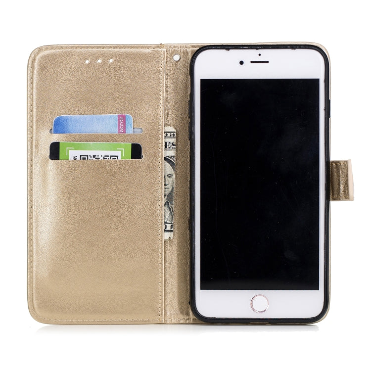Plum Blossom Pattern Diamond Encrusted Leather Case with for iPhone 7 Plus , Holder & Card Slots