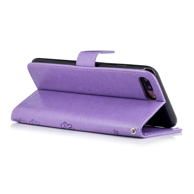 Plum Blossom Pattern Diamond Encrusted Leather Case with for iPhone 7 Plus , Holder & Card Slots