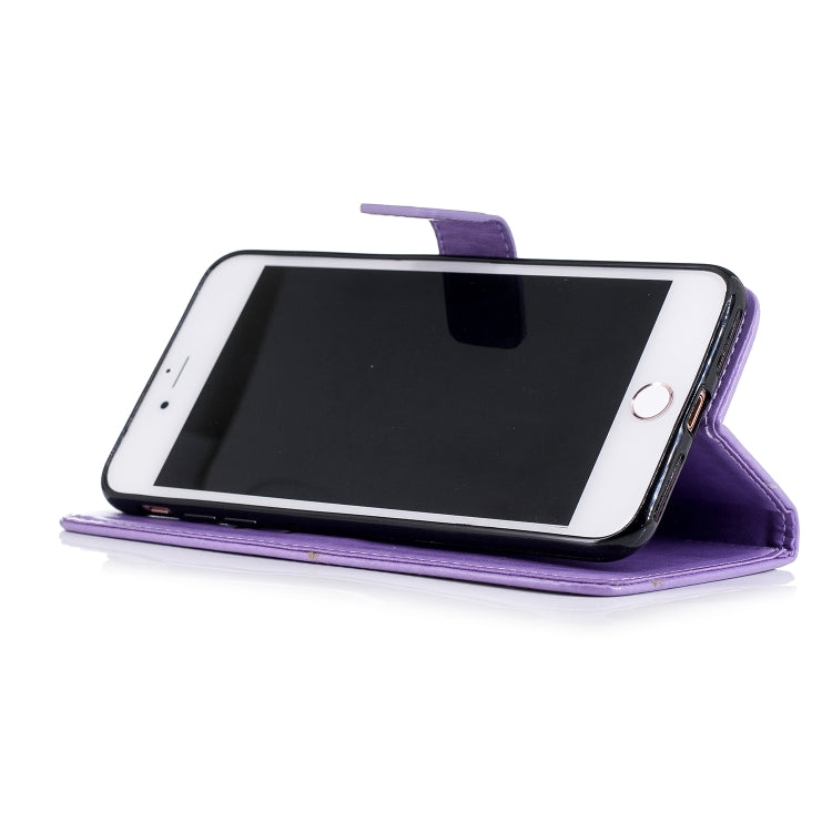 Plum Blossom Pattern Diamond Encrusted Leather Case with for iPhone 7 Plus , Holder & Card Slots