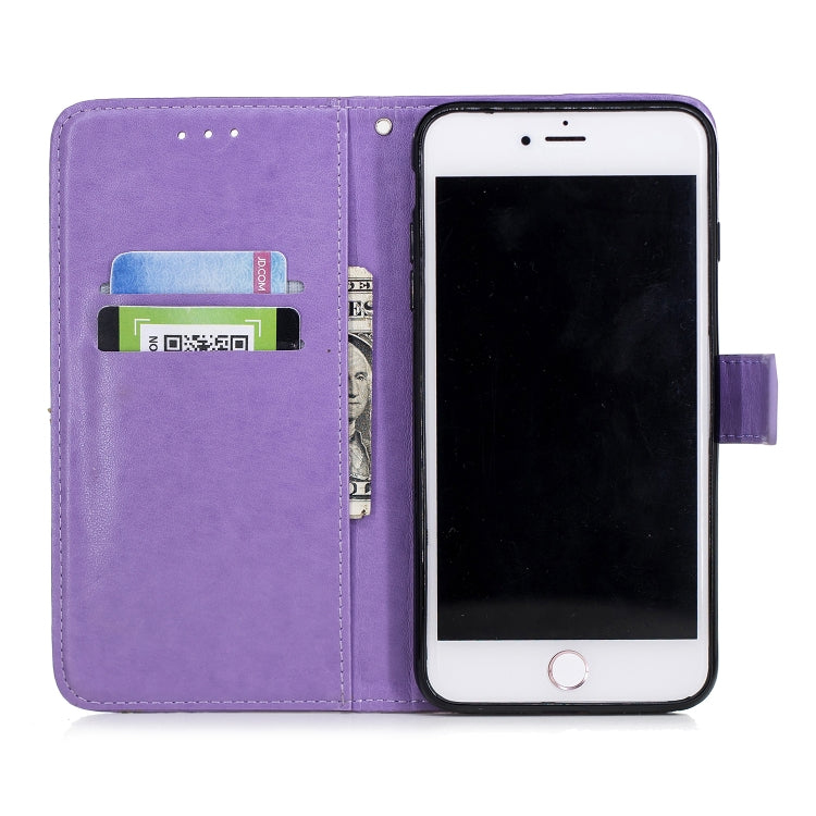 Plum Blossom Pattern Diamond Encrusted Leather Case with for iPhone 7 Plus , Holder & Card Slots