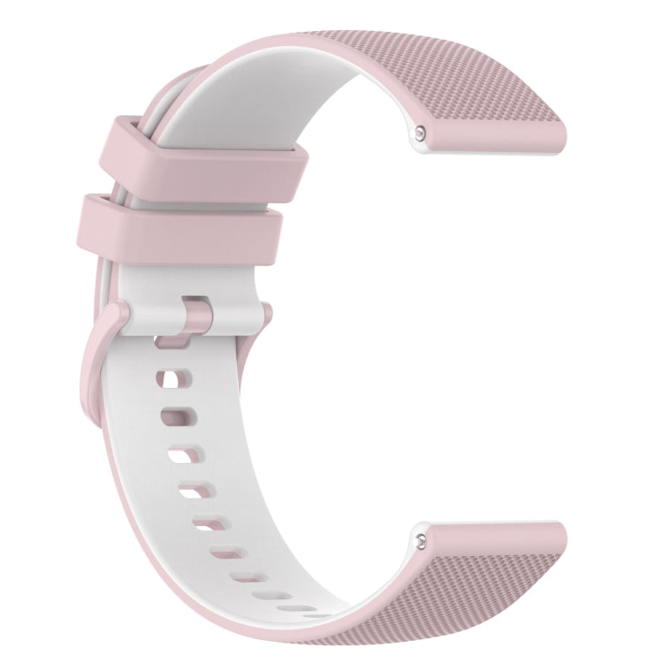 For Amazfit GTR 3 Pro 22mm Checkered Two-Color Silicone Watch Band