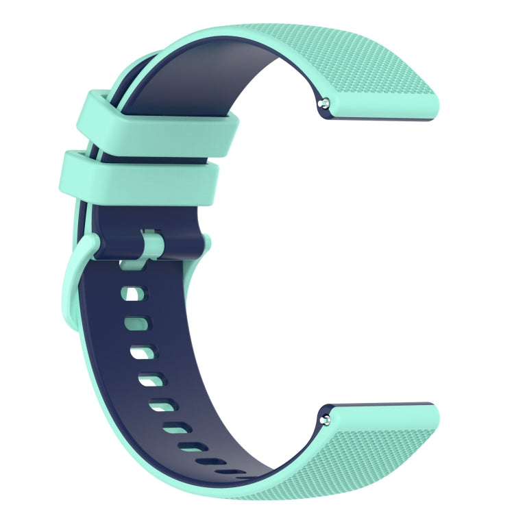 For Amazfit Stratos 22mm Checkered Two-Color Silicone Watch Band