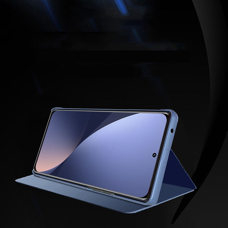 For Xiaomi 12 Lite Plated Mirror Horizontal Flip Leather Case with Holder