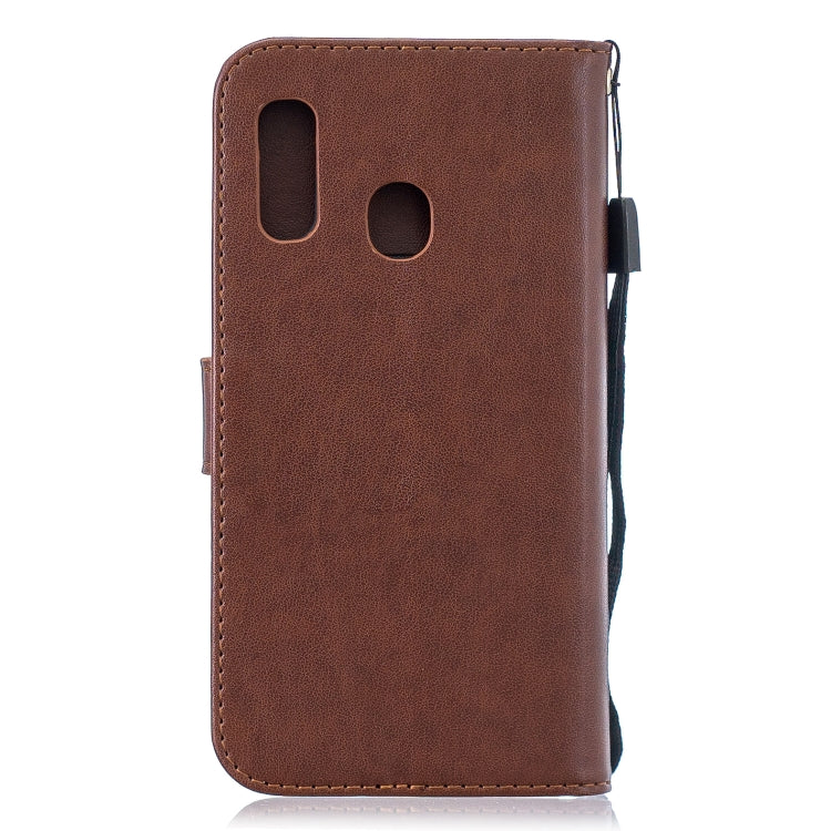 Plum Blossom Pattern Diamond Encrusted Leather Case for Samsung Galaxy A20e , with Holder & Card Slots