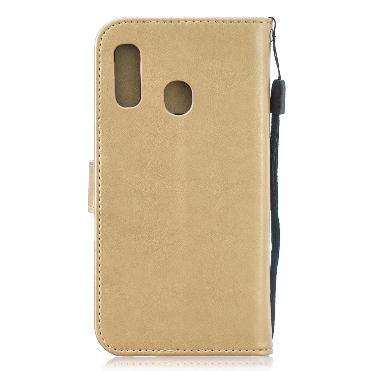 Plum Blossom Pattern Diamond Encrusted Leather Case for Samsung Galaxy A20e , with Holder & Card Slots