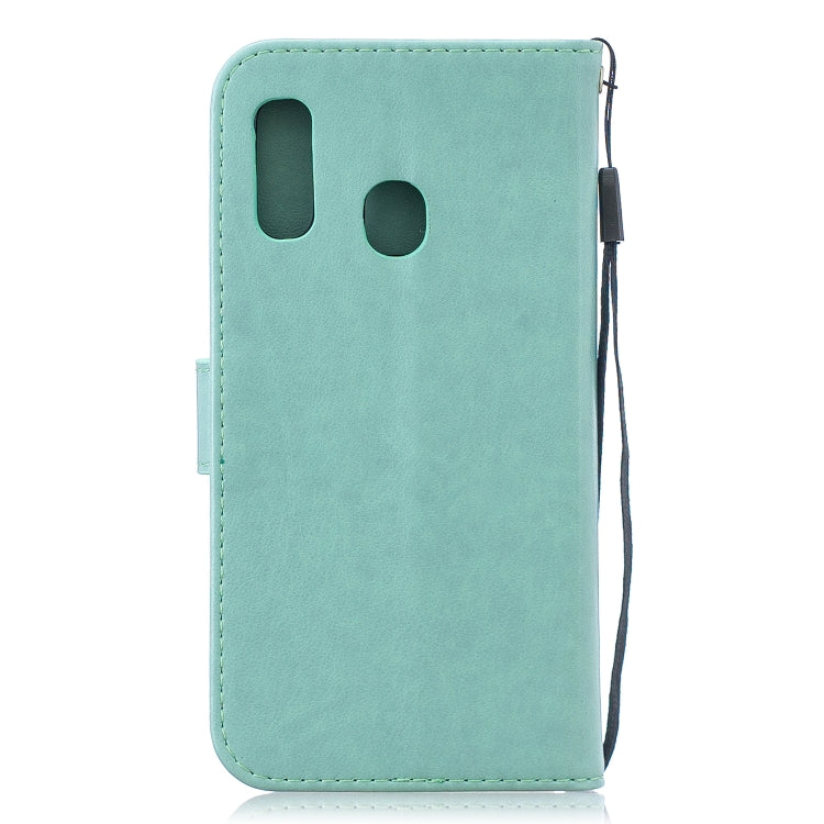 Plum Blossom Pattern Diamond Encrusted Leather Case for Samsung Galaxy A20e , with Holder & Card Slots