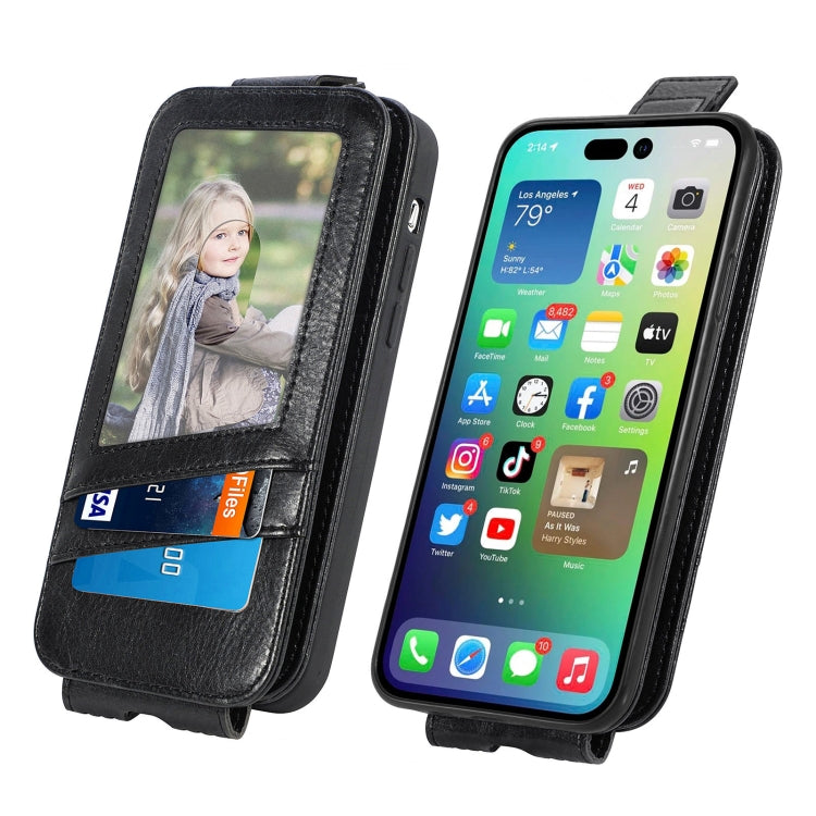 For iPhone 14 Plus  Zipper Wallet Vertical Flip Leather Phone Case