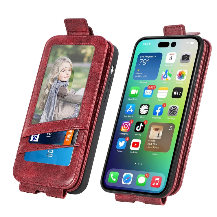 For iPhone 14 Plus  Zipper Wallet Vertical Flip Leather Phone Case