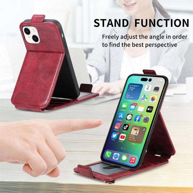For iPhone 14 Plus  Zipper Wallet Vertical Flip Leather Phone Case
