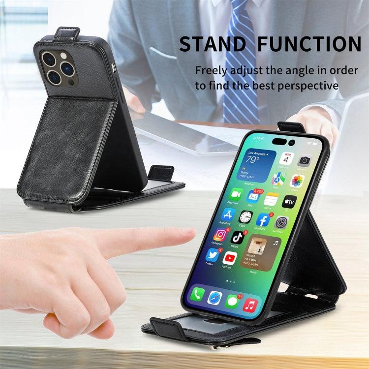 For iPhone 14 Pro Zipper Wallet Vertical Flip Leather Phone Case
