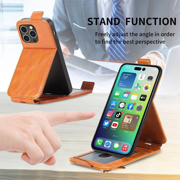 For iPhone 14 Pro Zipper Wallet Vertical Flip Leather Phone Case