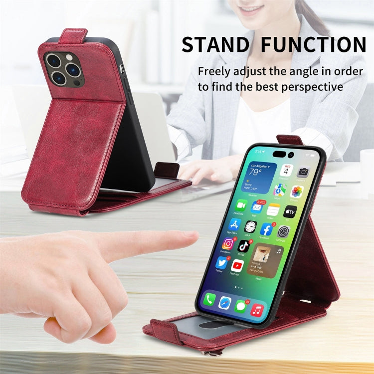 For iPhone 14 Pro Zipper Wallet Vertical Flip Leather Phone Case