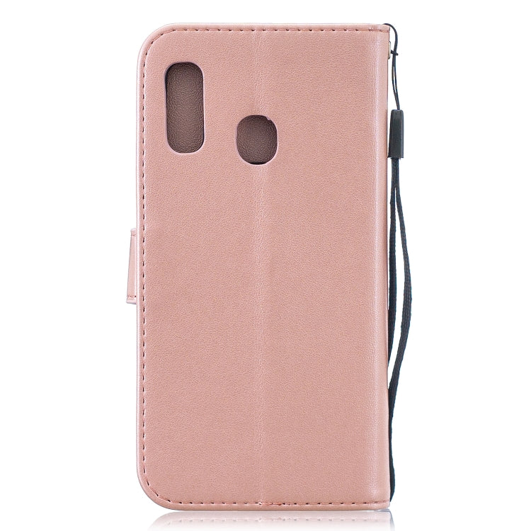 Plum Blossom Pattern Diamond Encrusted Leather Case for Galaxy A8 (2018) / A530  , with Holder & Card Slots