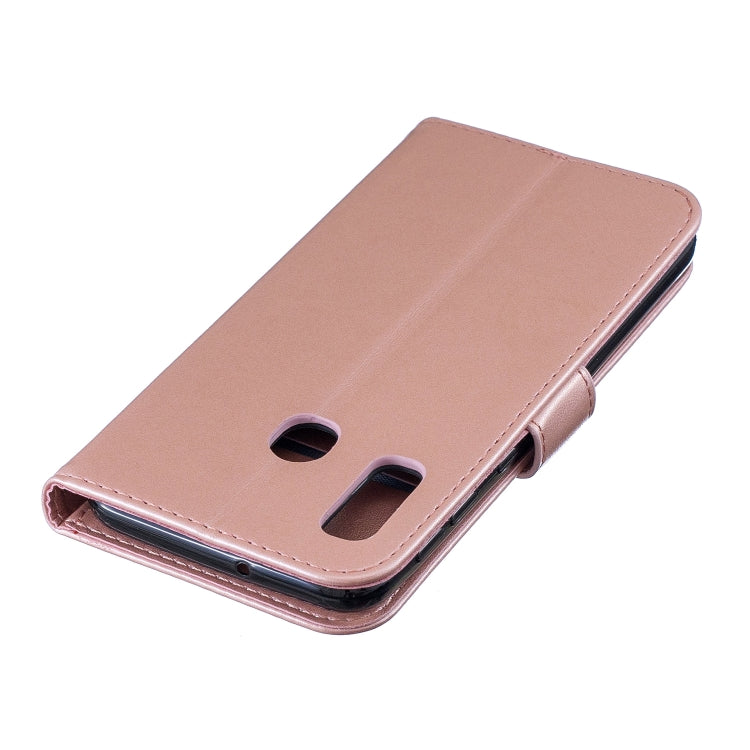 Plum Blossom Pattern Diamond Encrusted Leather Case for Galaxy A8 (2018) / A530  , with Holder & Card Slots