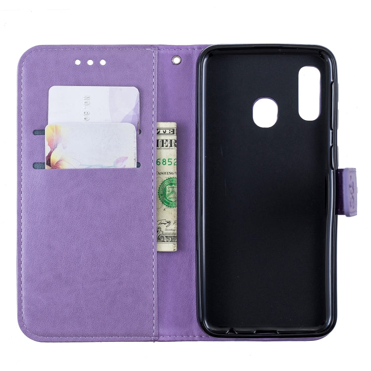 Plum Blossom Pattern Diamond Encrusted Leather Case for Galaxy A8 (2018) / A530  , with Holder & Card Slots