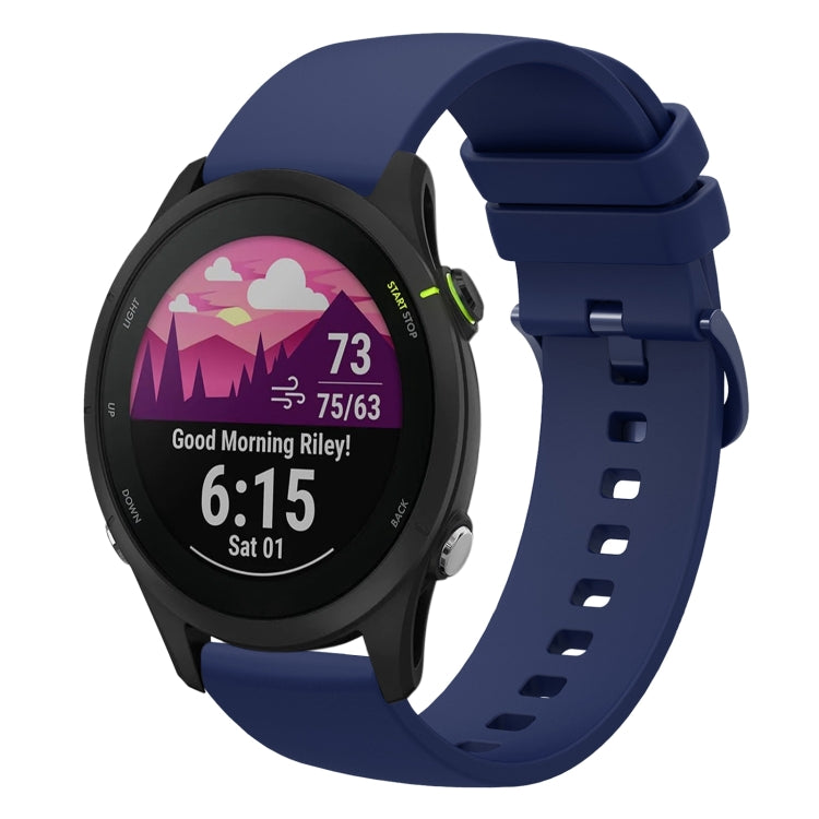 For Garmin Forerunner 255S 18mm Solid Color Soft Silicone Watch Band