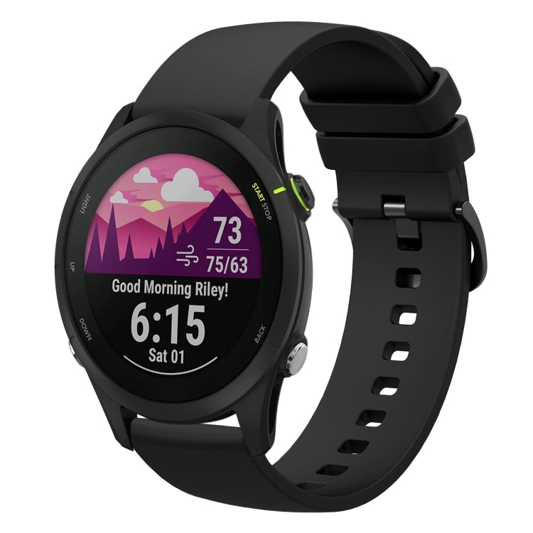 For Garmin Forerunner 255S 18mm Solid Color Soft Silicone Watch Band