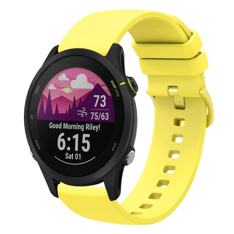 For Garmin Forerunner 255S 18mm Solid Color Soft Silicone Watch Band